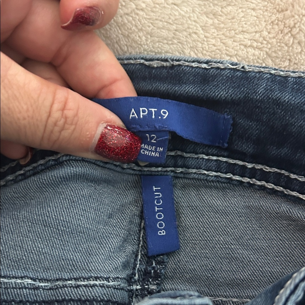 Apt. 9 Women's Dark Blue Boot Cut Jeans - Picture 2 of 10